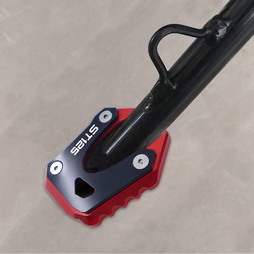 Pour Honda Dax ST125 2022 2023 DAX ST125 Moto CNC Béquille Latérale Support de Pied Extension de Béquille Plaque de Support Béquille Élargie (Noir)