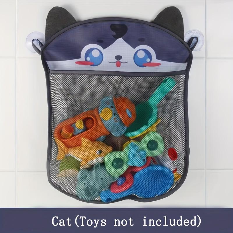

1pc Bathroom Hanging Storage Bag, Waterproof Organizer, Cartoon Design, Multi-Pocket for Shower & Toilet, Space-Saving Caddy