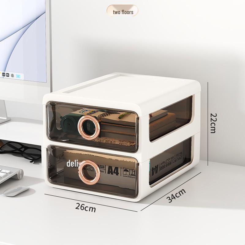 Elegant Vanity Table & Makeup Storage Box with Transparent Drawers