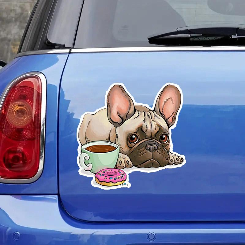 Dog Afternoon Tea Vinyl Decal Waterproof Car Bumper Sticker for Motorcycle Laptop Decoration HE50