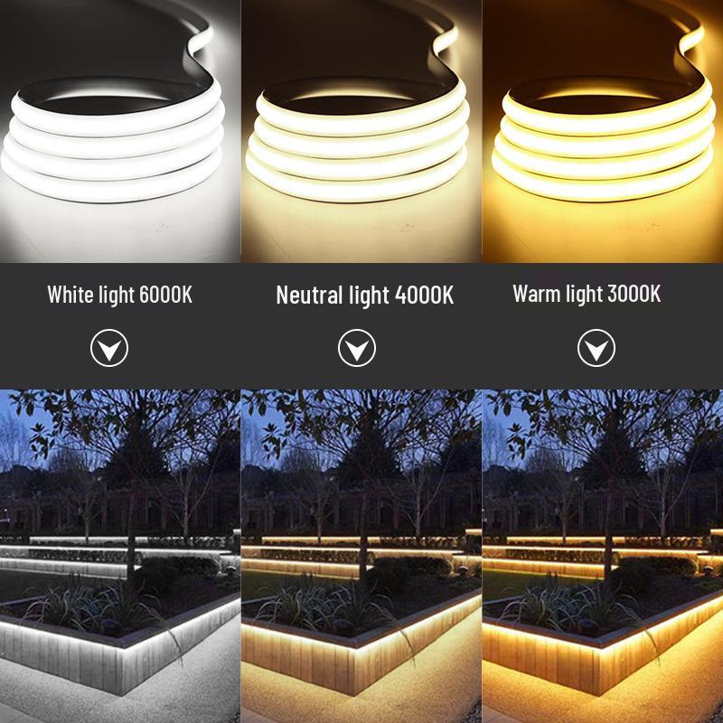 Ultra-Bright Self-Adhesive LED Strip Light, 220V Driver-Free, Waterproof COB, Perfect for Living Room Ceilings.