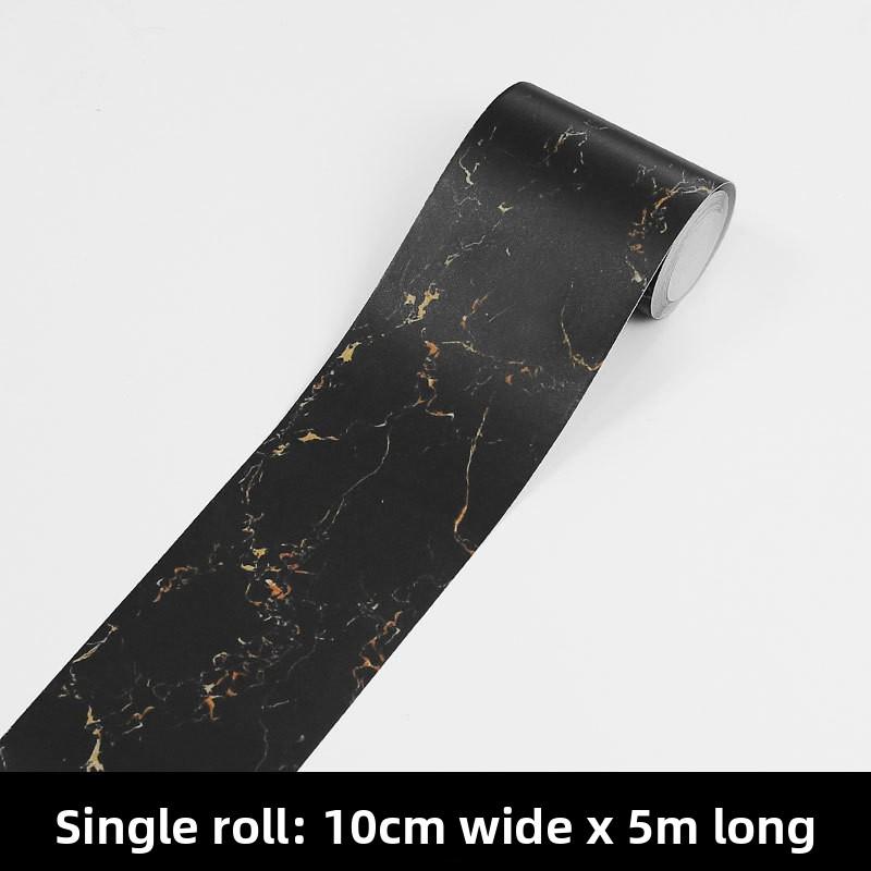 Bathroom Waist Line Sticker Self-adhesive Waterproof Living Room Bedroom Kitchen Skirting Line Tile Sticker Pvc Wallpaper Decorative Wall Sticker