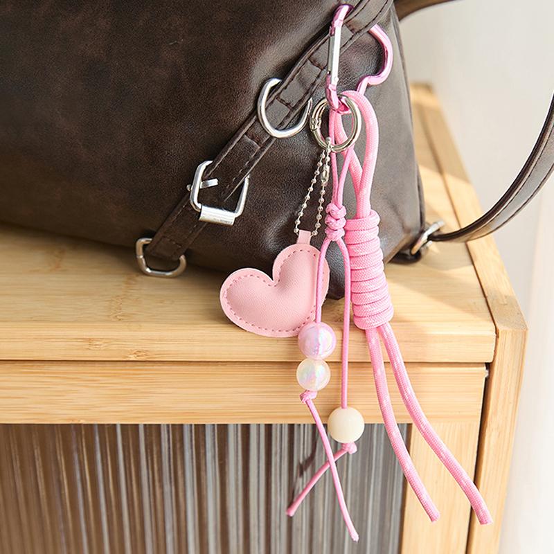 Braided Rope Keychain Charm Pendant Keyring  Simple All-Matching Bag Decoration Jewelry Accessories