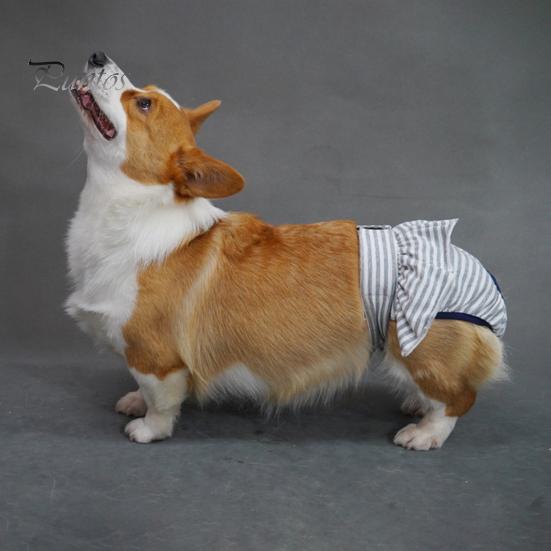 Dog Menstrual Pants Female Dog Sanitary Pants Dog Period Panties Breathable Stripe Pattern Prevents Soiling Harassment Female Dog Diaper Briefs for