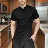 Camisetas Informales Ajustadas de Manga Corta Irregulares para Hombre de Verano