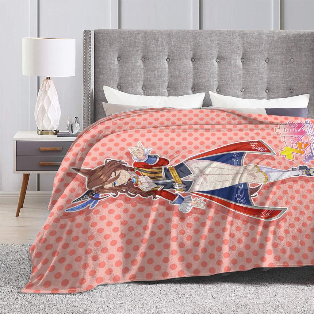 Sounds Of Earth UmaMusume Pretty Derby Plush Blanket Students Flannel Throw Blanket For Outdoor Warm Soft Quality Bedspread