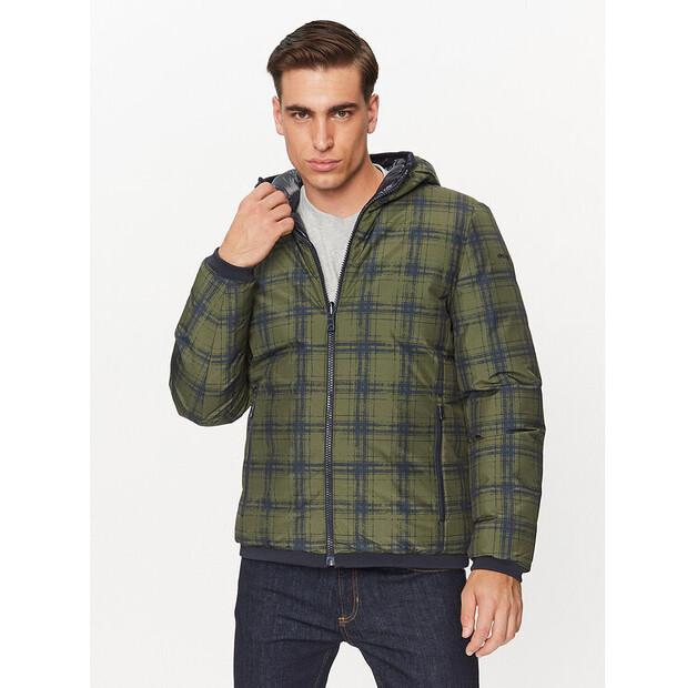 

Пуховик Geox Ravex M3629D TC179F 1727 синий Regular Fit EU 48