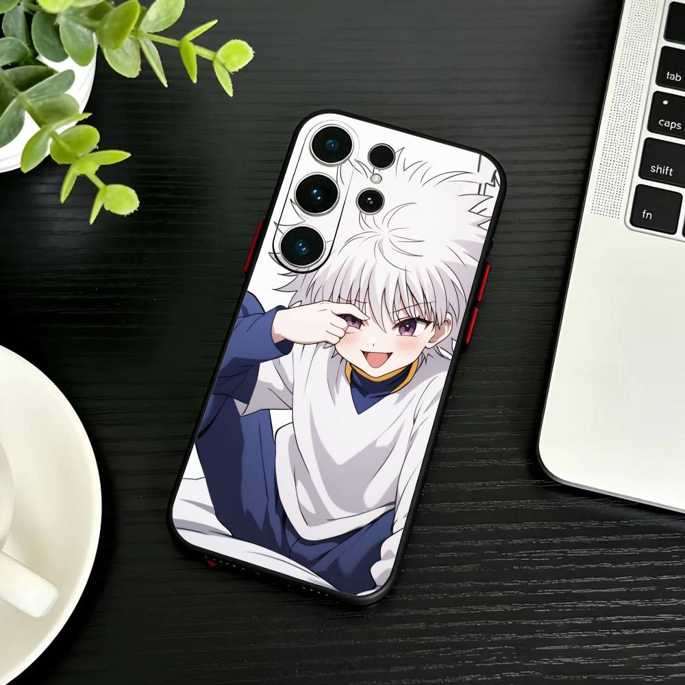 W-Killua Zoldyck H-Hunter X Hunter Phone Case For Samsung S26,S25,S24,S23,S22,S21,S20,Ultra,Plus,FE Black Soft Cover