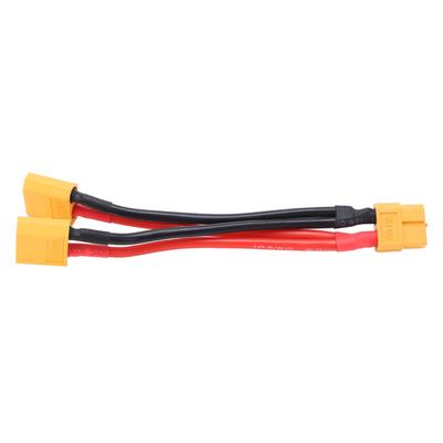 XT60 Parallel Batterie Anschluss Kabel Dual Verlängerung Y Splitter 1 Weibliche zu 2 Männlichen Silikon Draht
