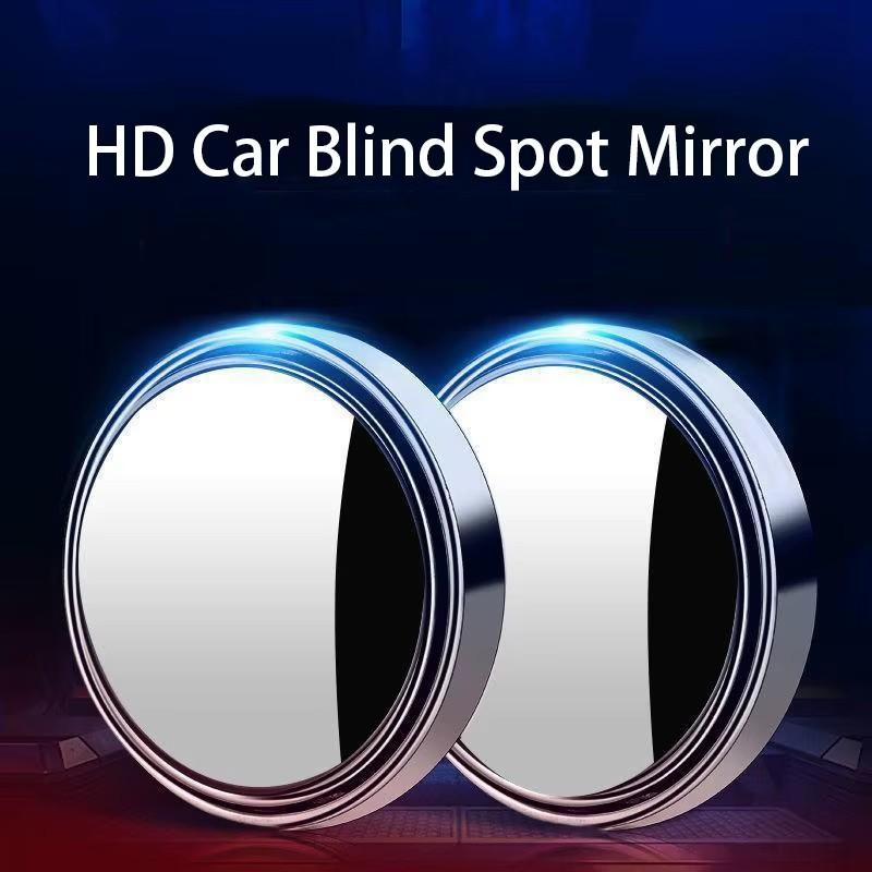 2Pcs Car Blind Spot Mirror Wide Angle 360 Degree Adjustable Car Rearview Mirror Car Reverse Auxiliary Rear View Convex Mirror