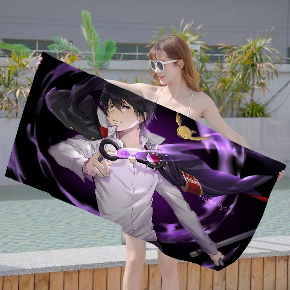 Popular Anime H-Hitman Reborn Beach Towel Colorful Bath Towels For Girl Microfiber Quick Dry Sand Free Beach Spa Gym Pool