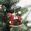 1PC Christmas Rocking Horse Ornament for Christmas Tree Festive Atmosphere Enhancer Country Christmas Decorations