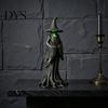 Dark Fantasy Art Collection Halloween Witch Statue, LED Light Up Gothic Resin Figurine, Glowing Statue Mysterious Sculpture for Desktop Bookshelf