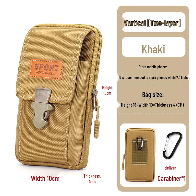 Men's Trendy Multifunctional Leather Phone Belt-Loop Pouch: Waist Bag and Tool Holder for Construction Site Work