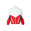 Jaqueta Masculina Casual Esportiva Listrada com Logo Originals Gola Alta Solta com Zíper Vermelho-Claro KA4549