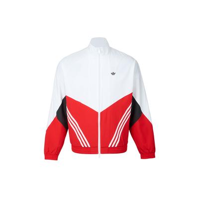 Originals Logo Streifen Sportlich Lässig Stehkragen Locker Reißverschluss Jacke Herren Jacke Hellkarmesinrot KA4549