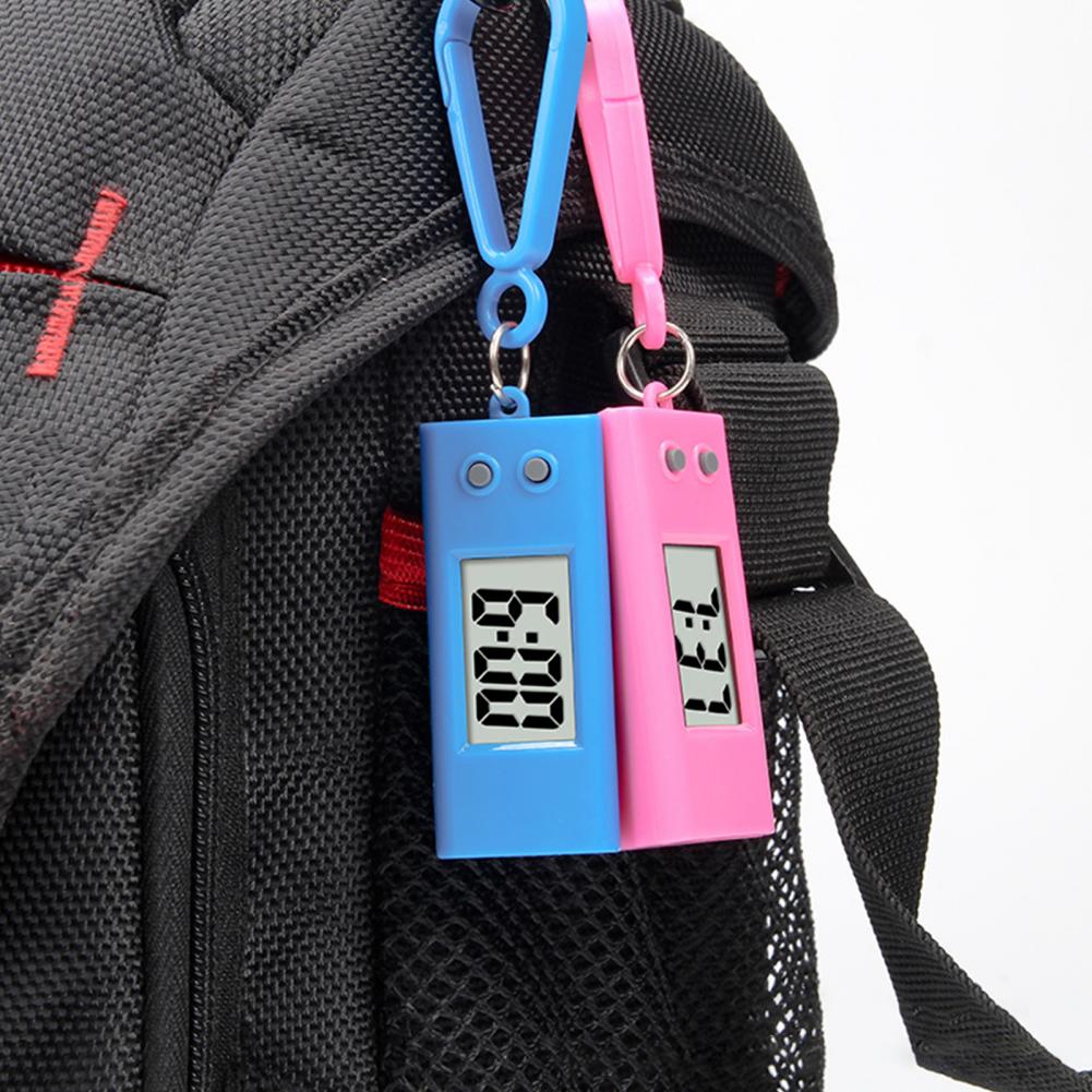 Student Elektronische Uhr Leise LCD Digitalanzeige Dreieck Schreibtischuhr Schlüsselanhänger für Examenstisch Zeitanzeige Hängender Schlüsselanhänger