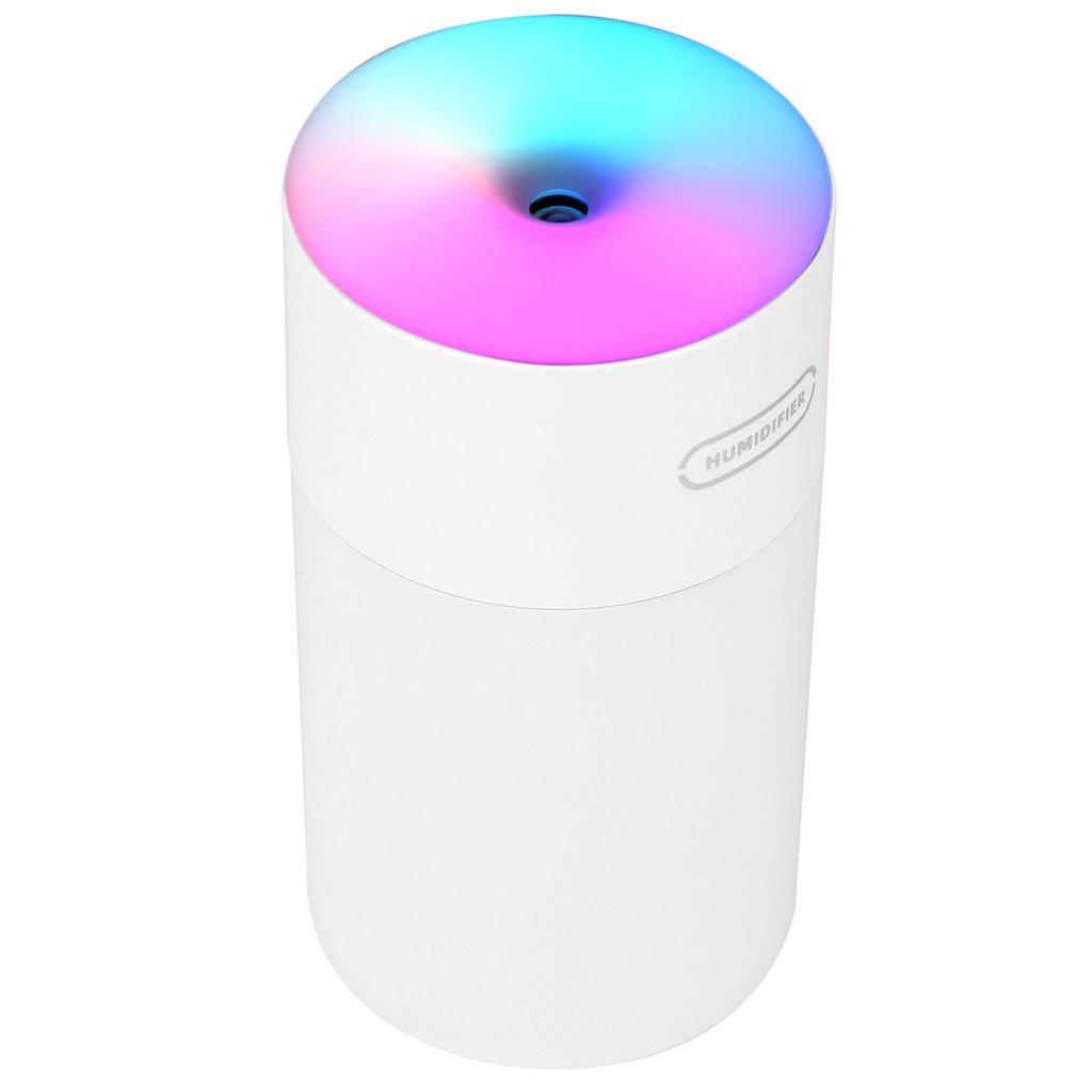 270ml USB Mini Desktop Car Air Humidifier with Colorful Light for Home Office BedroomWhite