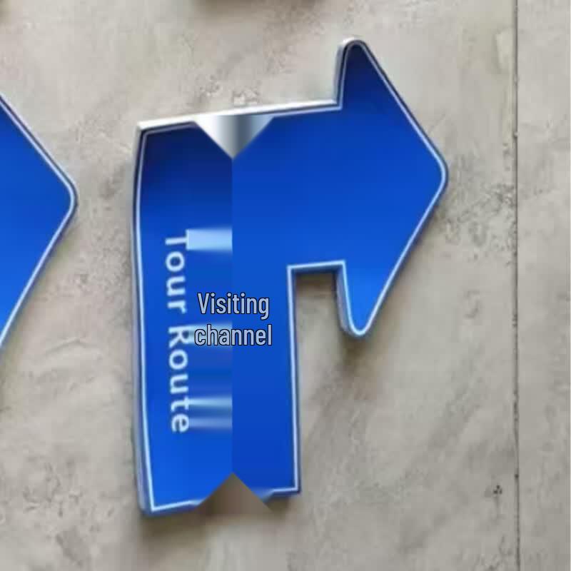 Ground Safety Sign - Tour Channel (Right Arrow)