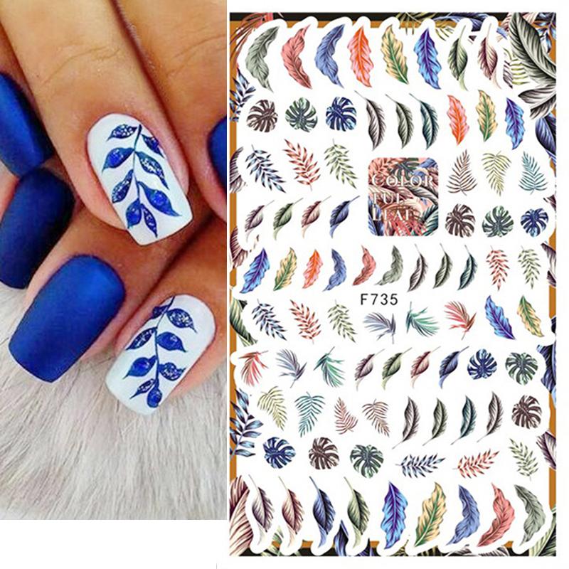 1PCS Sakura Nail Stickers Dandelion Nail Art Decoration Nail Decals Tulip Self-adhesive Flowers Stickers Press On Nails Stickers