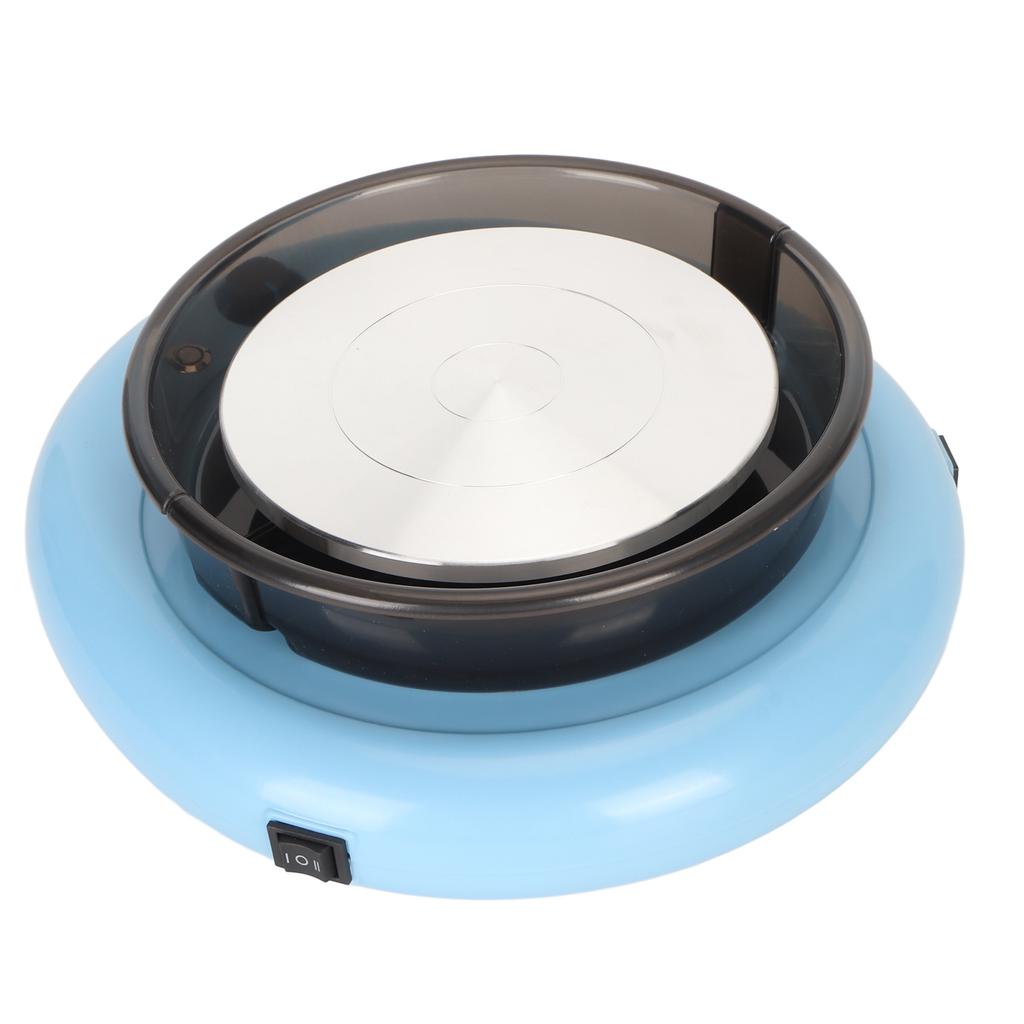 Mini Pottery Wheel Detachable Basin Electric Clay Machine for Children Beginners Blue 100‑240V EU