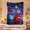 Custom Personalized Tapestry,Among Us Print Custom Name Text Wall Art Hanging for Bedroom