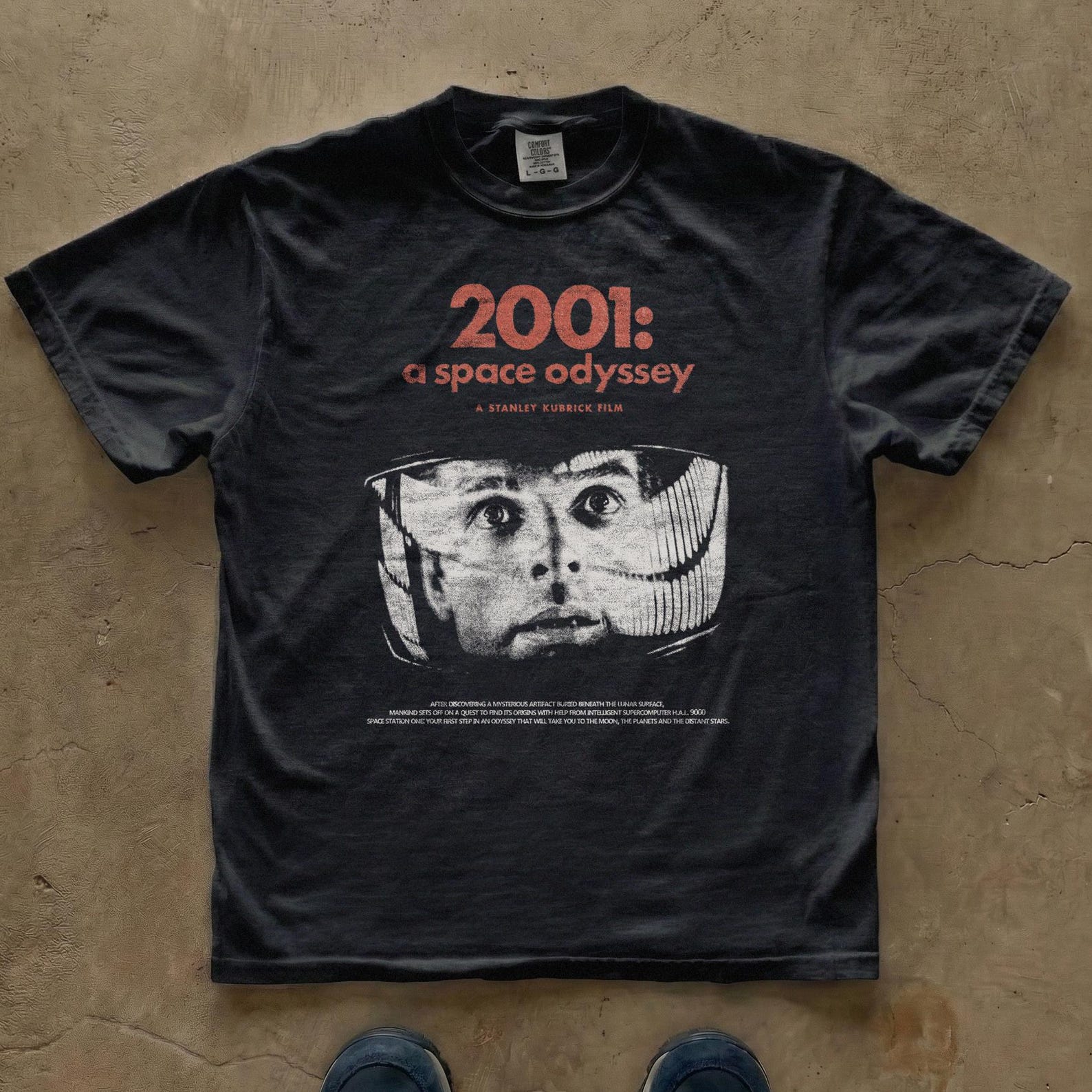 2001 Space Odyssey T-Shirt | Stanley Kubrick Sci-Fi Graphic Tee | Vintage Astronaut Movie Shirt L