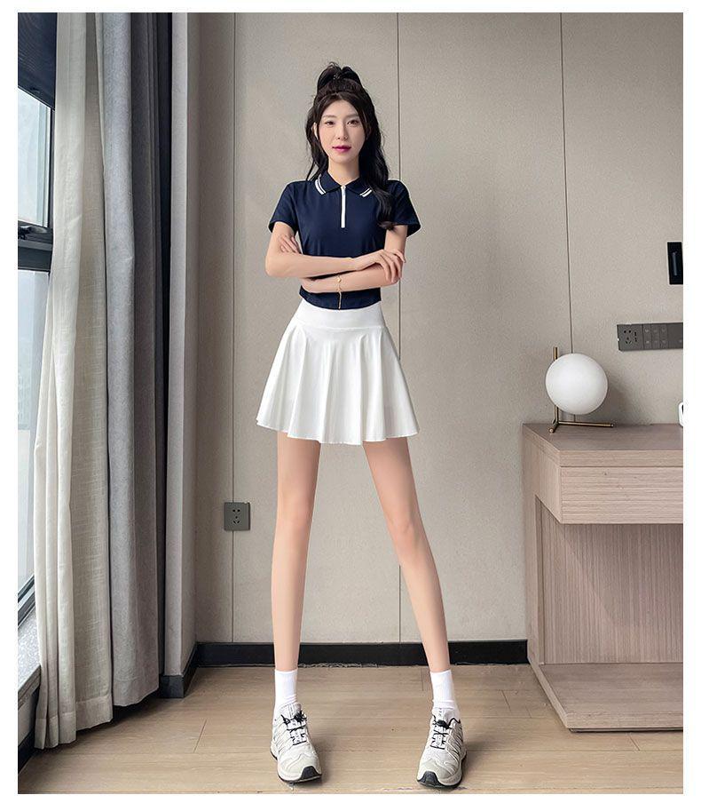 Damen Schnelltrocknendes Sportset: Lässiges Sommer Lauf- & Tennis-Outfit mit kurzem Rock für Fitness