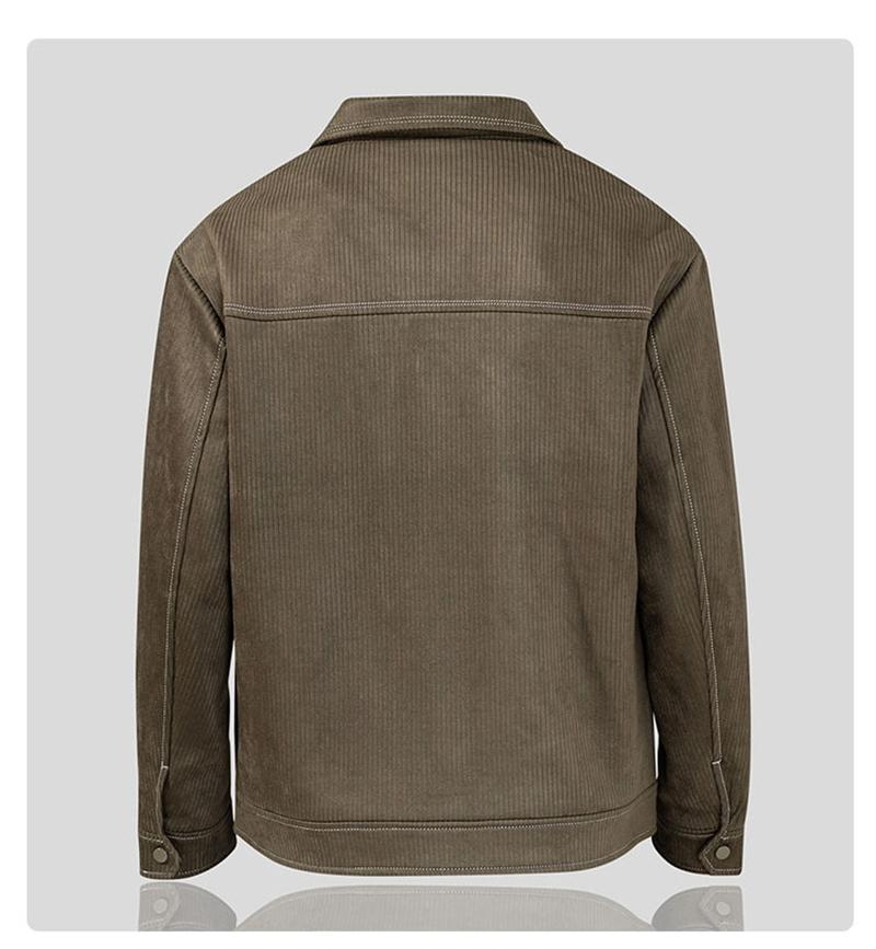 Classic workwear jacket men's fashionable workwear with imitation cashmere pit strips
