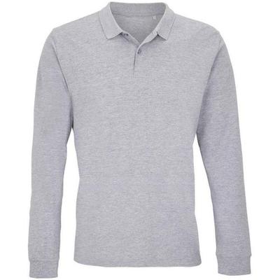 SOLS Unisex Yetişkin Planet Marl Pique Uzun Kollu Polo Gömlek