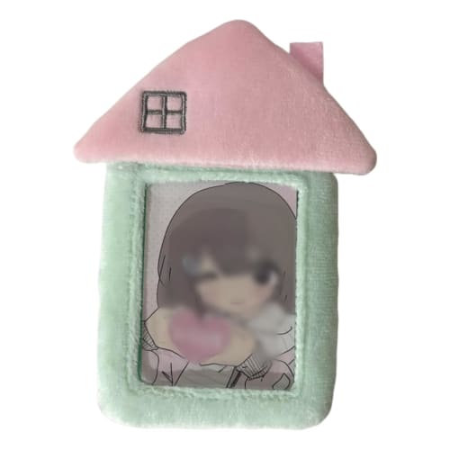 MQFHDTNF One-Door Fluffy Trading Card Case with Room Pattern, Perfect for Oshikatsu Photos, Instax Cases, Card Cases, and Trading Card Protection, Inc