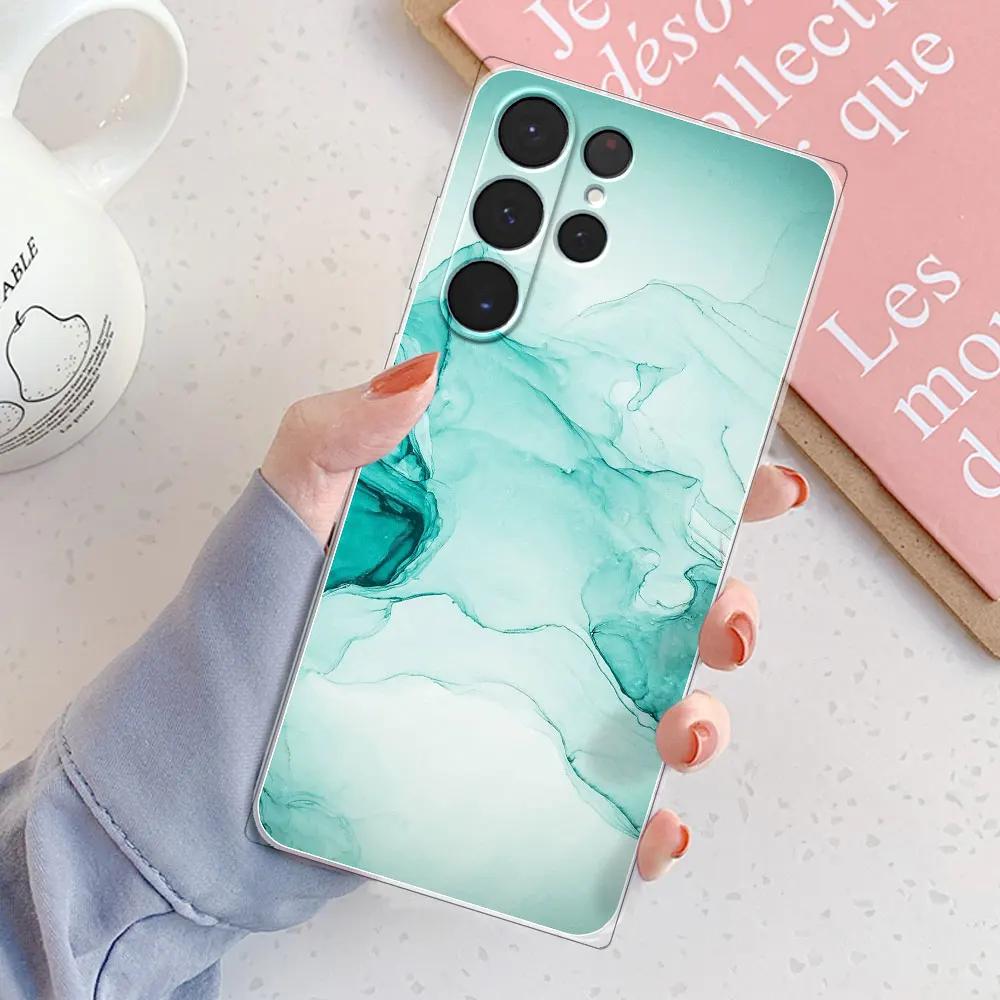 For Samsung S23 Ultra Case Cover Galaxy S23 Chic Marble Silicone Clear Phone Case For Samsung Galaxy S23 Plus Protective Bumper