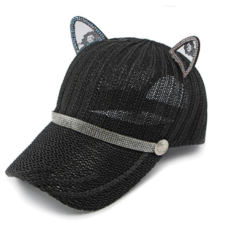 Cute Cat Ears Baseball Cap Outdoor Summer Girl