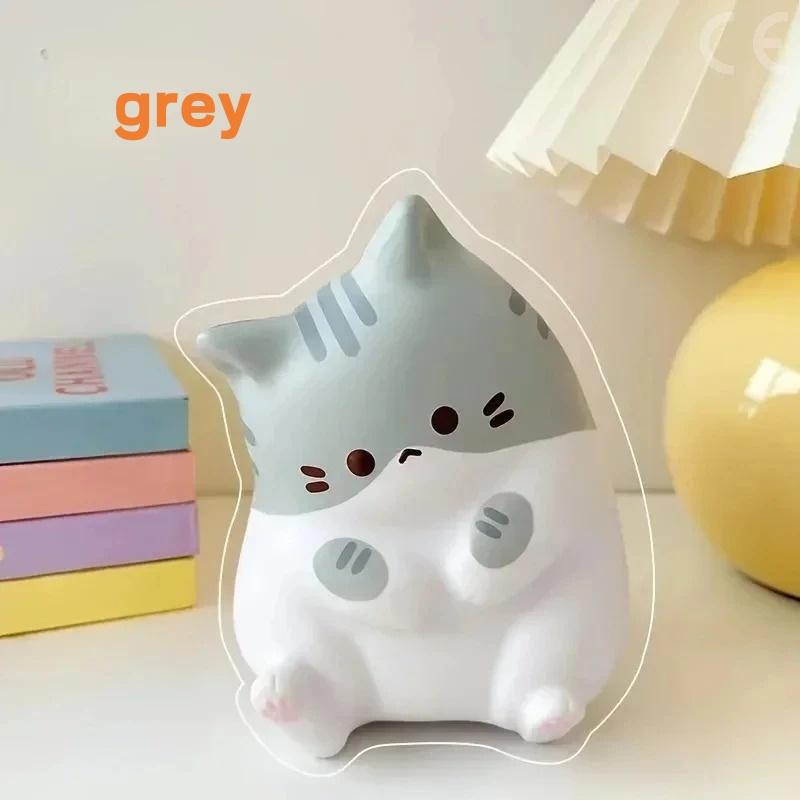 Cat Slow Rising Squishy Toy, Kawaii Cat Stress Ball for Desk Gift Soft Foam Squeeze Toy for Stress Relief and Relaxation