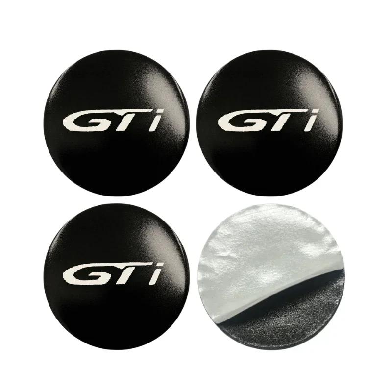 Set of 4 56 Car Hubcaps Logo Sticker GTI Logo 408 4008 308 3008 3008 Rifter 5008 508 2008 208 301 407 108