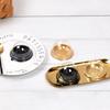 50PCS Mini Clear Dome Cake Containers with Lids Gold Black Base Bakery Pastry Display Box for Muffins Desserts Mooncakes