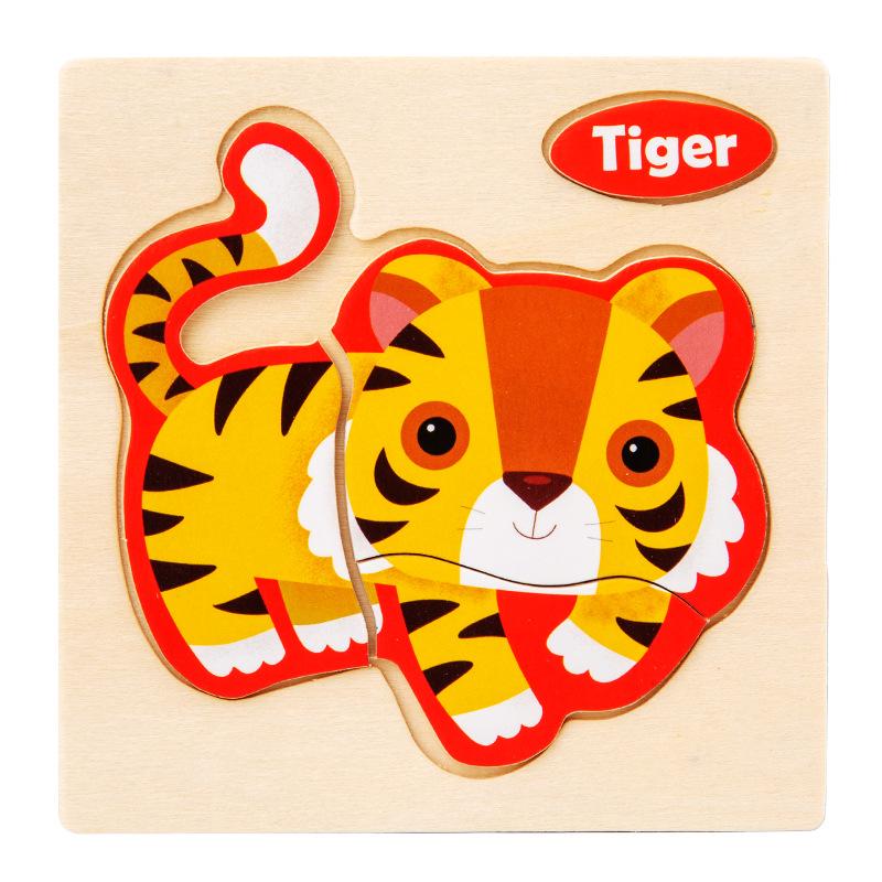 3D Cartoon Wooden Puzzle Toys for Early Education