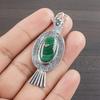 Natural Malachite Gemstone 925 Sterling Silver Jewelry Designer Pendant 2.12" AJP-2115