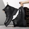 Outdoor Male Casual Leather Basic Boots High Top Wear Mens Desert Boots Leisure Walk Motocross Boots All-Match Men Ankle Botas