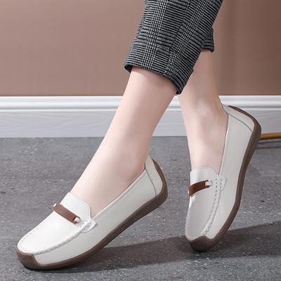 Leather Women 'S Casual Shoes Luxury Sneakers Slip Moccasins Wear -Resistant Designer Flat Loafers Women