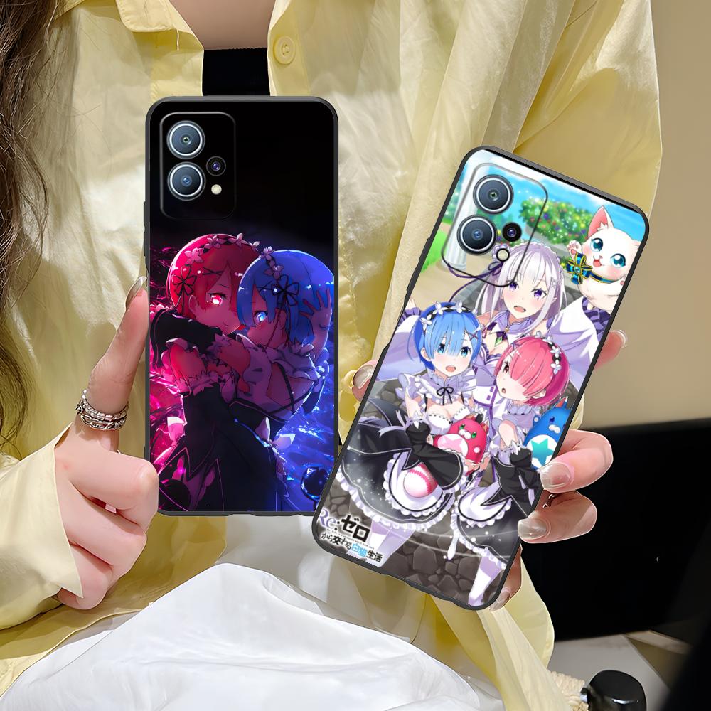 ReZero Rem Ram Matte TPU Mobile Phone Case for Huawei P60 P50 P40 P30 P20 P10 P9 P8 Pro Lite Plus Colorful Printing Cover