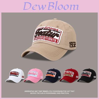 Vintage Style Cotton Baseball Cap With Embroidered Letters For Casual Summer Wear