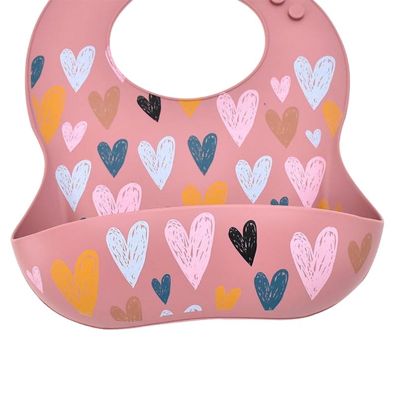 Toddler Silicone Bibs Baby Kids Girl Boys Waterproof Feeding Bib for Toddler Keeps Stains Off Easily Wipe Clean