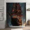 Dekorativer Duschvorhang Mit Antikem Schiff Design Wasserdichtes Gewebe Für Badezimmerdekorationen 180cm X 180cm Anpassbare Größe Av