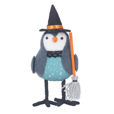 Table Fabric Bird Ornament Grab A Broom Stable Base Cute Fabric Standing Bird Figurine Decoration