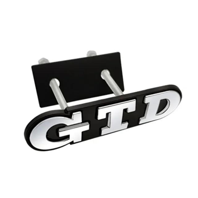 Металлическая 3D эмблема-наклейка на решетку радиатора GTD для Polo Golf 5 6 7 CC Passat Jetta MK4 MK5 MK6, стайлинг автомобиля серебряный