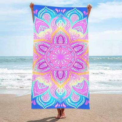 Summer Boho Beach Towel Florida Woman Microfiber Quick Dry Bath Towels Beach Cover Sand Free Portable Pink Travel Towel