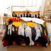 Chainsaw Man Beding Set Anime Carton Twin Beding Set Double 3 Piece Bed Soft with Soft Fabric Duvet Cover Double King Cover Home Textile