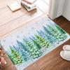 Winter Christmas tree Snowman Doormat Non-Slip Entrance Doormat Home Decor Carpet for Living Room Rugs Bathroom Floor Rug