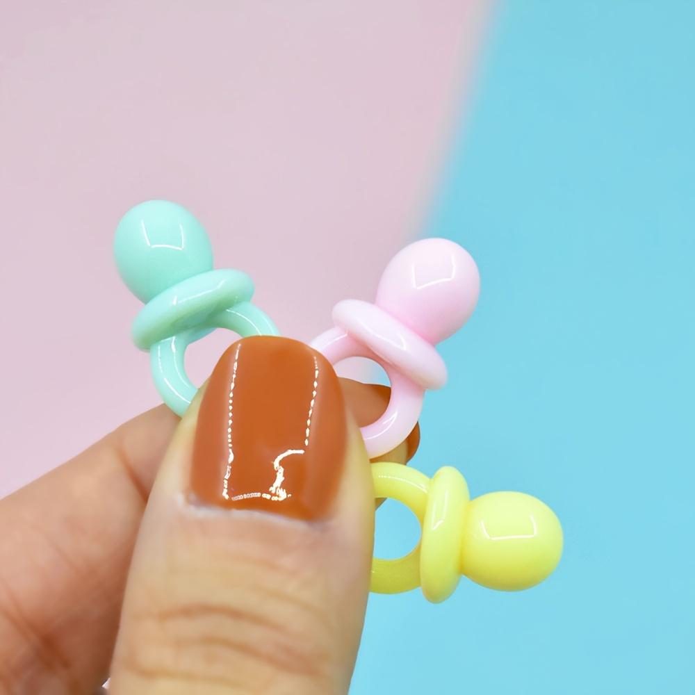 10 DIY mini cute pacifier model resin beads, DIY jewelry crafts, art crafts, cute home decoration, phone case decoration, vase f